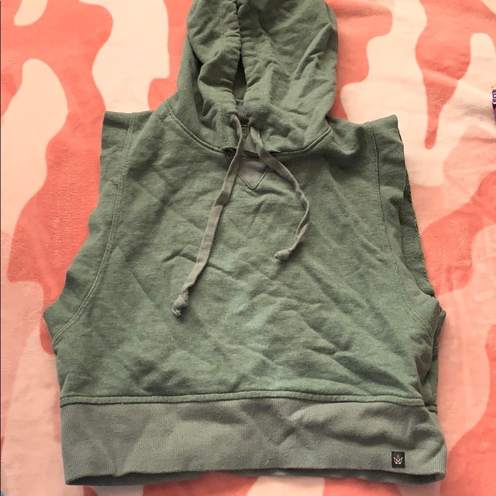 cute army green hooded tank!